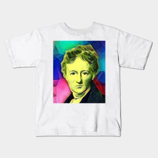 Charles Lamb Colourful Portrait | Charles Lamb Artwork 7 Kids T-Shirt